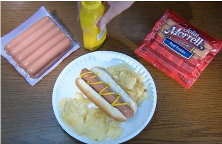 Hotdog processed meat