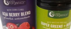 Powdered berry and vegetable supplements